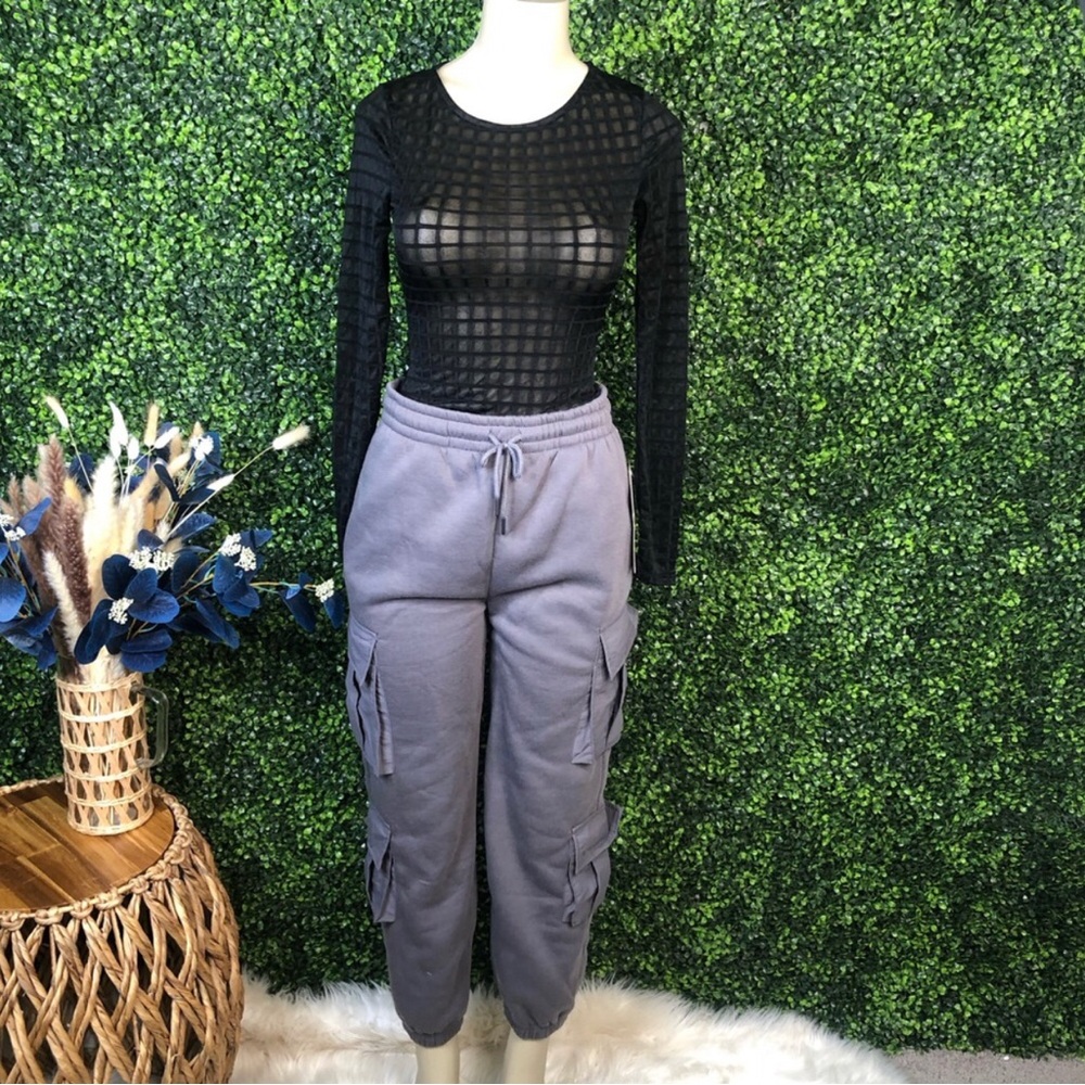 Gray Cargo‎ Jogger Pants